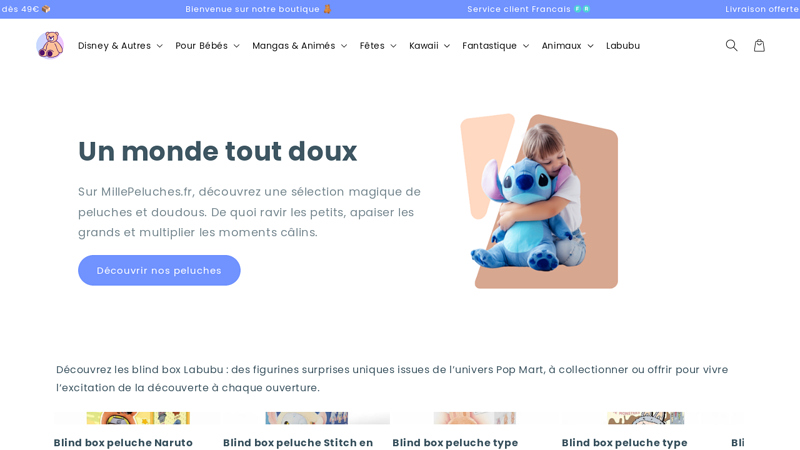 Vente de doudous et peluches