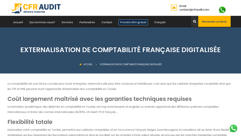 Services de comptabilité pour sociétés françaises