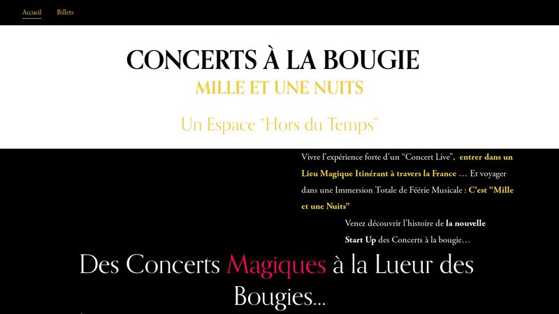 concerts à la bougie